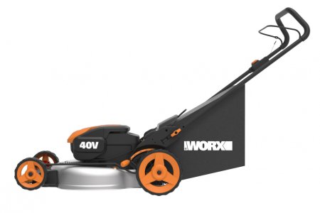 Газонокосилка аккумуляторная WORX WG751E, 40В, 48 см, 2*4,0 Ач, двойное ЗУ 2x2A Газонокосилка аккумуляторная WORX WG751E, 40В, 48 см, 2*4,0 Ач, двойное ЗУ 2x2A