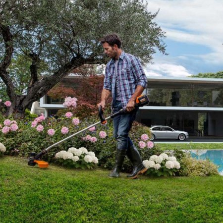 Триммер аккумуляторный WORX NITRO WG186E.92, 40В, бесщеточный, 38 см, 2 аккумулятора по 4 Ач + двойное ЗУ 2x2A