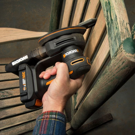 Аккумуляторная виброшлифмашина машина WORX WX822.9, 20В, без АКБ и ЗУ, Без аккумулятора и зарядного устройства